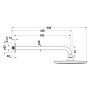 Set doccia a soffione Duravit 1jet Ø 23 cm MinusFlow - vista tecnica