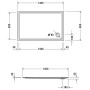Receveur de douche rectangulaire Duravit Starck Slimline 140 x 90 cm - vue détaillée