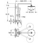 GROHE Euphoria XXL Eurodisc C Duschsystem 210 mit Einhandmischer für Wandmontage - technische Ansicht