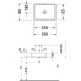 Vasque à poser Duravit Vero Air brossée sans trou de robinet 50 x 38 cm, sans trop-plein - vue détaillée