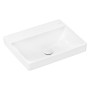 Lavabo d'appoggio hansgrohe Xelu Q 60 x 48 cm, finitura satinata, senza foro per rubinetto