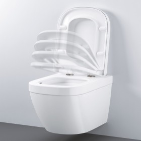 WC suspendu en céramique GROHE Euro pour réservoir encastré, sans bride