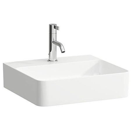 Lavabo sur plan LAUFEN Val 45 x 42 cm avec trou de robinet, sans trop-plein