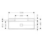 hansgrohe Xevolos E Lavabo 120 x 48 cm con 2 fori per rubinetto senza troppo pieno