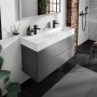 hansgrohe Xevolos E Lavabo 120 x 48 cm con 2 fori per rubinetto senza troppo pieno - vista tecnica