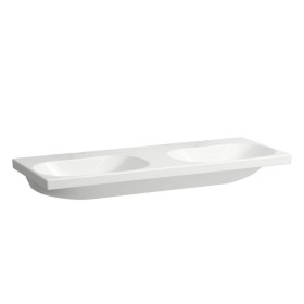 Double vasque LAUFEN LUA 120 x 46 cm sans trou de robinet, sans trop-plein