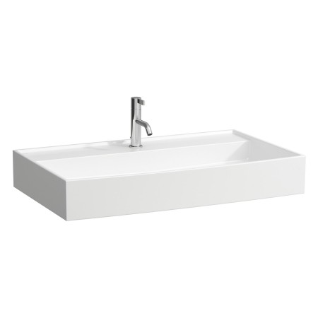 Lavabo LAUFEN Kartell 80 x 46 cm, con 1 foro per rubinetto, senza troppopieno