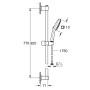 Ensemble de barre de douche GROHE Vitalio Comfort 110 90 cm avec 2 types de jets - photo produit