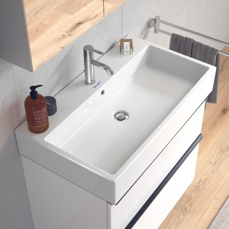 Lavabo meuble Duravit Vero Air avec 1 trou de robinet 80 x 47 cm, avec trop-plein