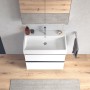 Lavabo meuble Duravit Vero Air avec 1 trou de robinet 80 x 47 cm, avec trop-plein - vue technique