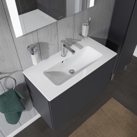 Meuble-lavabo compact Duravit ME by Starck avec 1 trou de robinet 83 x 40 cm