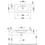 Meuble-lavabo compact Duravit ME by Starck avec 1 trou de robinet 83 x 40 cm