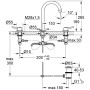 Robinet de lavabo 3 trous GROHE Concetto - vue détaillée