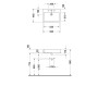 Duravit Vero Aufsatzbecken 59,5 cm mit 1 Hahnloch, geschliffen - technische Ansicht
