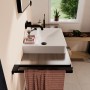 Lavabo a colonna hansgrohe Xanuia Q lucidato 550/480 senza foro per rubinetto con troppo pieno - immagine prodotto