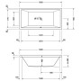 Duravit Starck Badewanne Rechteck 180 x 90 cm mit zwei Rückenschrägen - Detailansicht