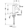 Mitigeur de lavabo monocommande Duravit C.1 S sans vidage à tirette