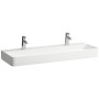 Vasque LAUFEN Val, encastrable 120 x 42 cm, avec 2 trous de robinet, sans trop-plein