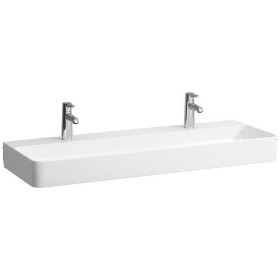 Évier LAUFEN Val encastrable 120 x 42 cm, avec 2 trous de robinet, sans trop-plein
