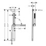 Ensemble de douche hansgrohe Pulsify S 100 1 jet avec barre de douche 65 cm, EcoSmart+ - photo produit