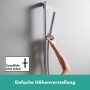 Ensemble de douche hansgrohe Pulsify S 100 1 jet avec barre de douche 65 cm, EcoSmart+ - vue technique