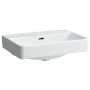 Lavabo compact LAUFEN PRO S 55 cm sans trou de robinet, avec trop-plein
