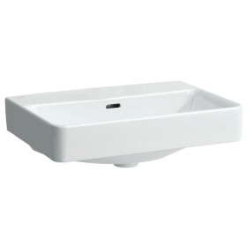 Lavabo compact LAUFEN PRO S 55 cm sans trou de robinet, avec trop-plein