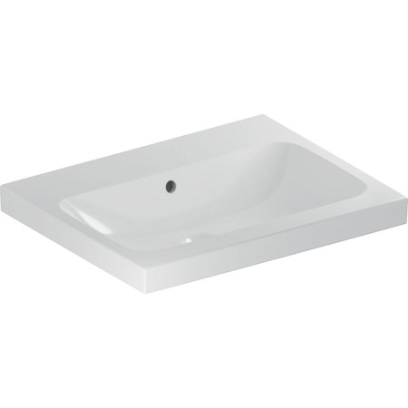 Lavabo Geberit iCon Light 60 cm sans trou de robinet, avec trop-plein