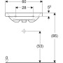Lavabo Geberit iCon Light 60 cm sans trou de robinet, avec trop-plein - photo produit