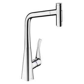 Rubinetto monocomando per cucina hansgrohe Metris Select M71 320, doccetta estraibile, 2 getti