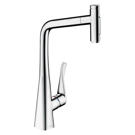 Rubinetto monocomando per cucina hansgrohe Metris Select M71 320, doccetta estraibile, 2 getti