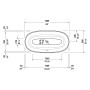 Duravit White Tulip Badewanne freistehend 160 x 80 cm - Produktansicht