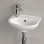 Lavabo Villeroy & Boch O.novo 36 x 27,5 cm, con troppopieno e foro rubinetto a sinistra - vista tecnica