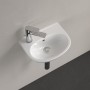 Lavabo Villeroy & Boch O.novo 36 x 27,5 cm, con troppopieno e foro rubinetto a sinistra - vista tecnica