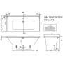Villeroy & Boch Collaro Duo Badewanne rechteckig 190 x 90 cm - technische Ansicht