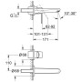 Mitigeur de lavabo 2 trous GROHE Eurodisc Cosmopolitan - vue détaillée