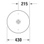 Vasque à poser Duravit White Tulip ronde 43 cm, sans trop-plein