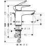 hansgrohe Talis E Mitigeur de lavabo monocommande 80, basse pression - vue détaillée