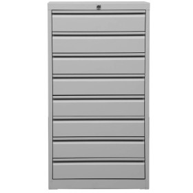 Armadio a cassetti in acciaio Wolfstahl A3 8 cassetti grigio chiaro 53 x 43 x 98 cm