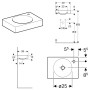 Lavabo Geberit Preciosa II 40 x 28 cm avec Trou pour Robinet - vue détaillée