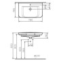 VitrA Sento Waschtisch unterbaufähig 78 x 48,5 cm - Produktansicht