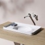 Vasque encastrable LAUFEN Val 55 x 36 cm avec trou pour robinet à gauche, avec trop-plein - vue technique