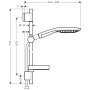 hansgrohe Raindance Select 150 / Unica'S Puro Set 65 cm - technische Ansicht