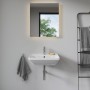 Lavabo Duravit D-Neo 55 cm, avec 1 trou de robinet et trop-plein - photo produit