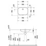 Lavabo encastré Duravit D-Code 56 cm - vue détaillée