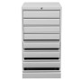 Armoire à tiroirs en acier Wolfstahl A3 8 tiroirs gris clair 53 x 43 x 98 cm - photo produit