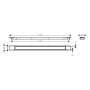 hansgrohe RainDrain Match Plus Set de finition de caniveau de douche 90 cm avec cadre réglable en hauteur