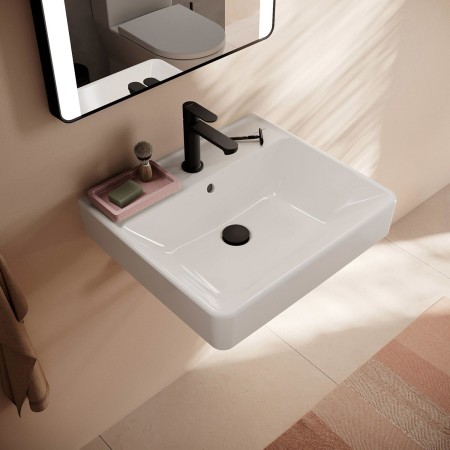 hansgrohe Xanuia Q Lavabo 550/480 con foro per rubinetto e troppopieno, SmartClean