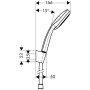 hansgrohe Croma 100 Multi Porter S Brausenset 125 cm - Detailansicht