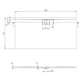 Receveur de douche rectangulaire Villeroy & Boch Architectura, 180 x 90 x 1,5 cm - vue détaillée
